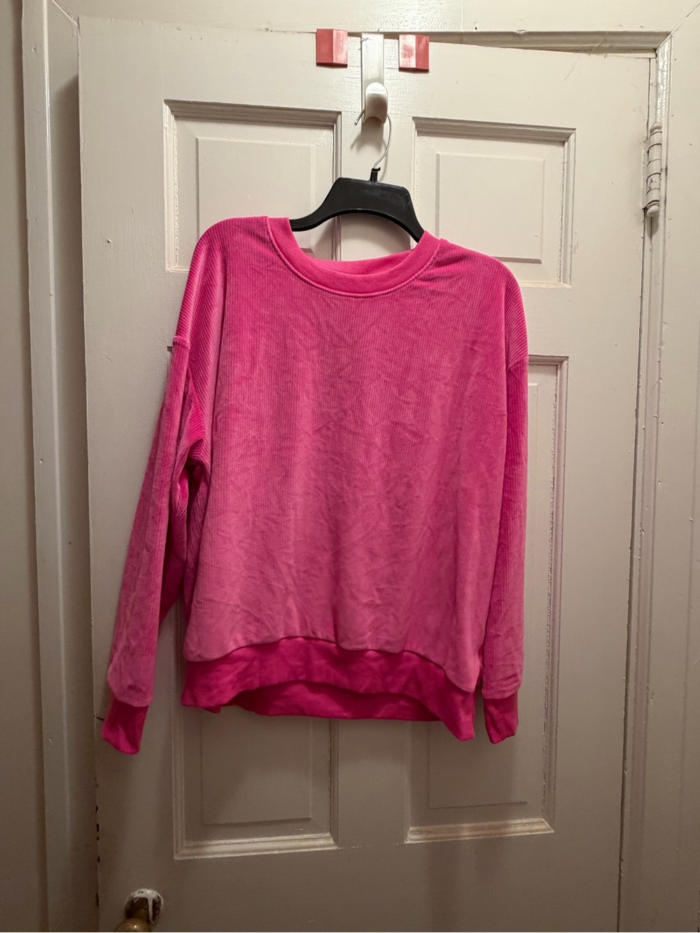 Joyspun Women's Ribbed Velour Pullover Pajama/Lounge Top